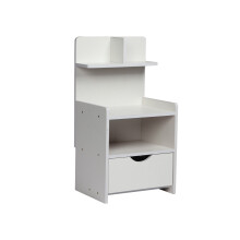 White Bedside Table With Drawer | Bedroom Nightstand With Storage