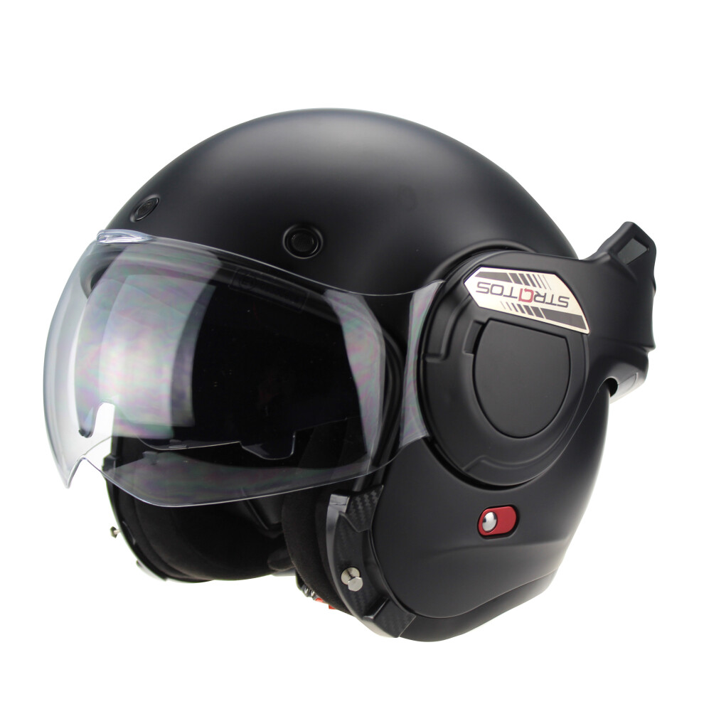 (L) Viper F242 P J Rated Reverse Flip Up Motorbike Motorcycle Crash Helmet Black 5055966308429