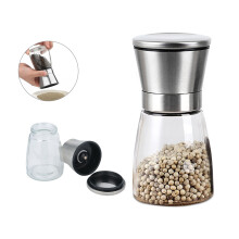 Salt and Pepper Grinder Stainless Steel Glass Adjustable Mill Coarse
