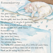 Remembering Cat Little Dog Laughed Greeting Card Blank Inside