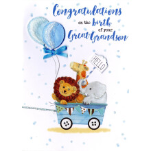 New Baby Great-Grandson Greeting Card Second Nature Just To Say Cards