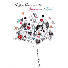 Mum & Dad Anniversary Greeting Card Joie De Vivre Range Cards
