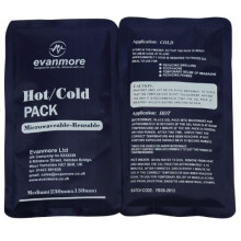 Reusable Hot or Cold Gel Pack Packs 2 x Evanmore Ice Heat 13 x 23cm