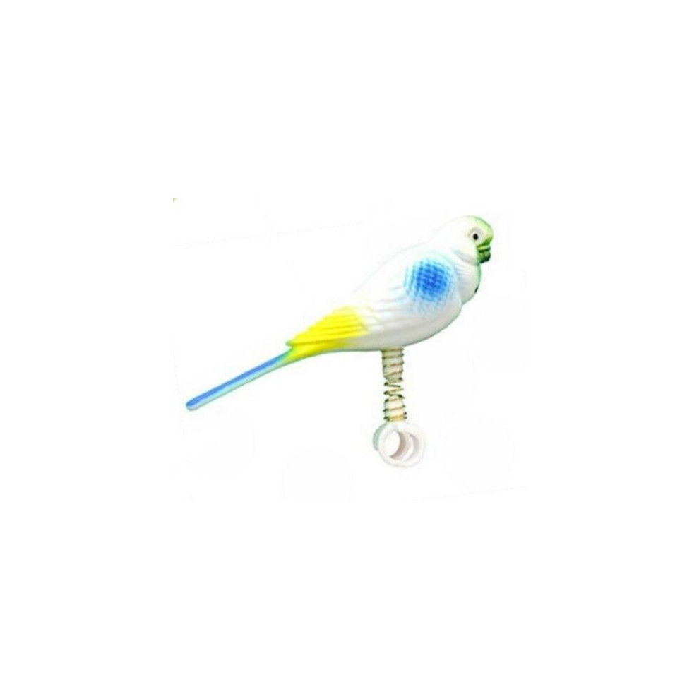 Caged Bird Fake Plastic Buddy Budgie Companion Mate Friend Toy Budgie