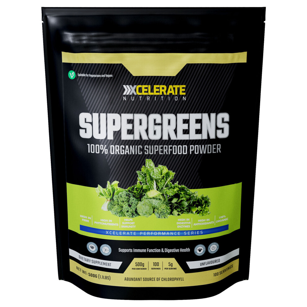 Xcelerate Nutrition (500G) Supergreens Powder