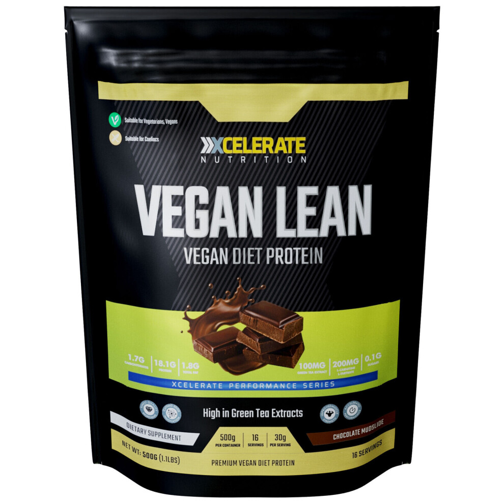 Xcelerate Nutrition Vegan Lean Diet Protein 500G Vanilla