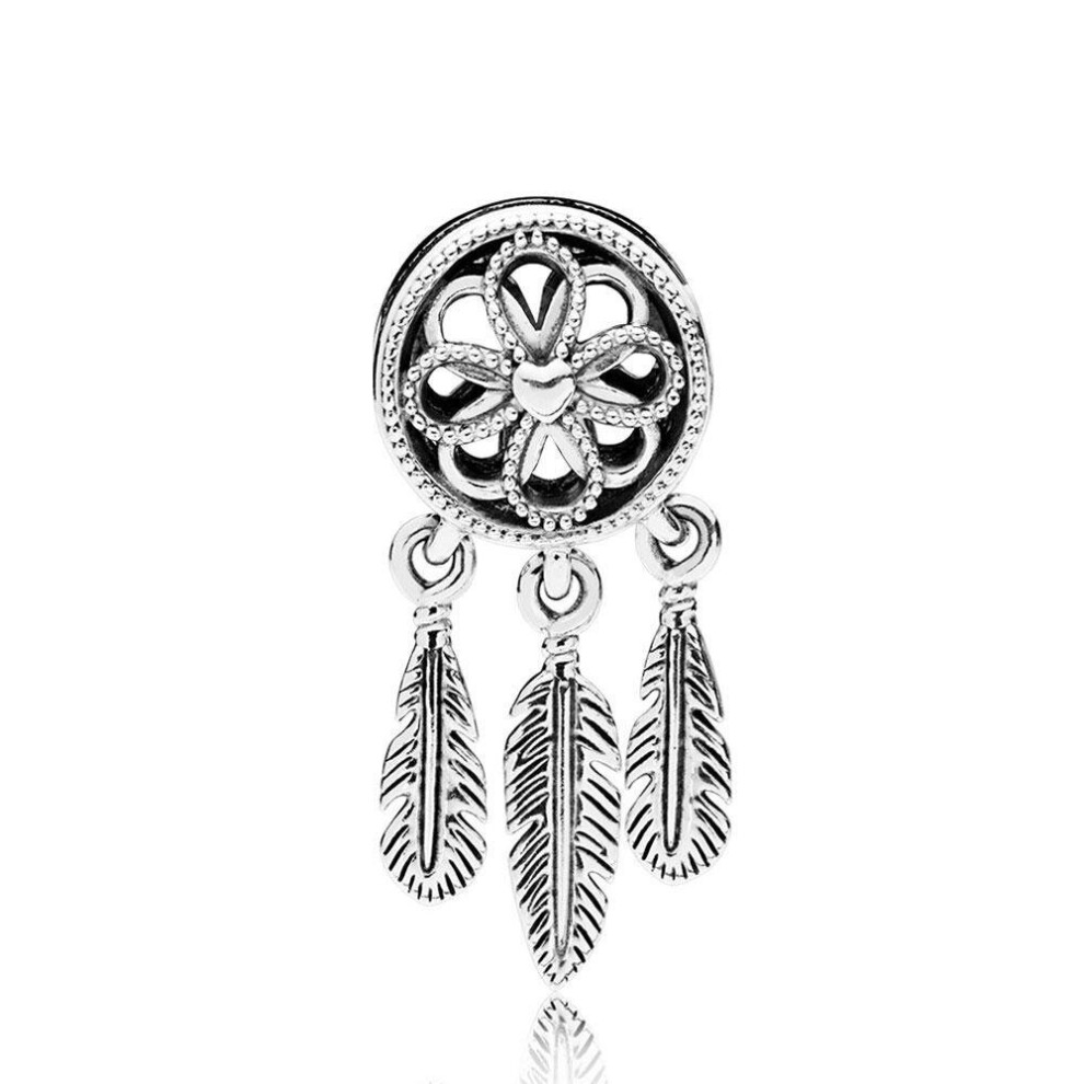 Pandora Spiritual Dreamcatcher Dangle Charm In Sterling Silver 797200 With Follow Your Dreams Engraving