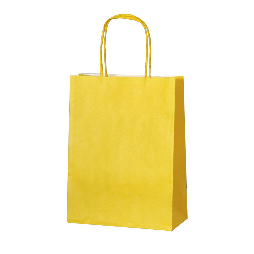 Thepaperbagstore (Yellow, 50) Small Twist Handle Paper Party Bags - Choose Your Colour And Quantity