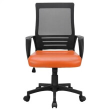 Stressless Office Chair with Leather and Mesh Back Ergonomic Orange