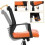 Stressless Office Chair with Leather and Mesh Back Ergonomic Orange 3