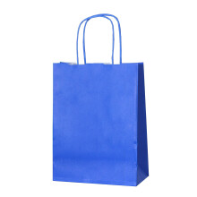 (Blue, 10) Small Twist Handle Paper Party Bags - Choose your Colour and Quantity