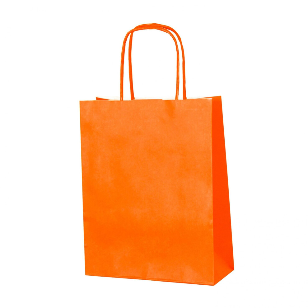 Thepaperbagstore (Orange, 50) Small Twist Handle Paper Party Bags - Choose Your Colour And Quantity