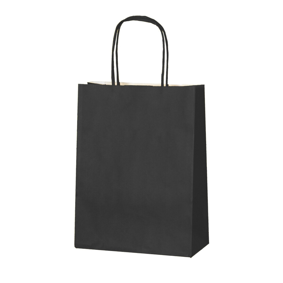 Thepaperbagstore (Black, 25) Small Twist Handle Paper Party Bags - Choose Your Colour And Quantity