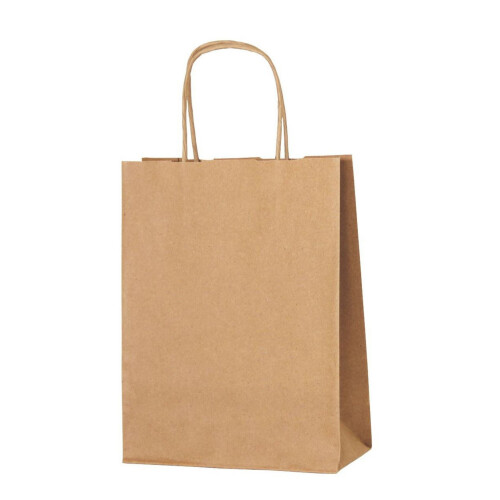 (Brown, 40) Small Twist Handle Paper Party Bags - Choose your Colour and Quantity