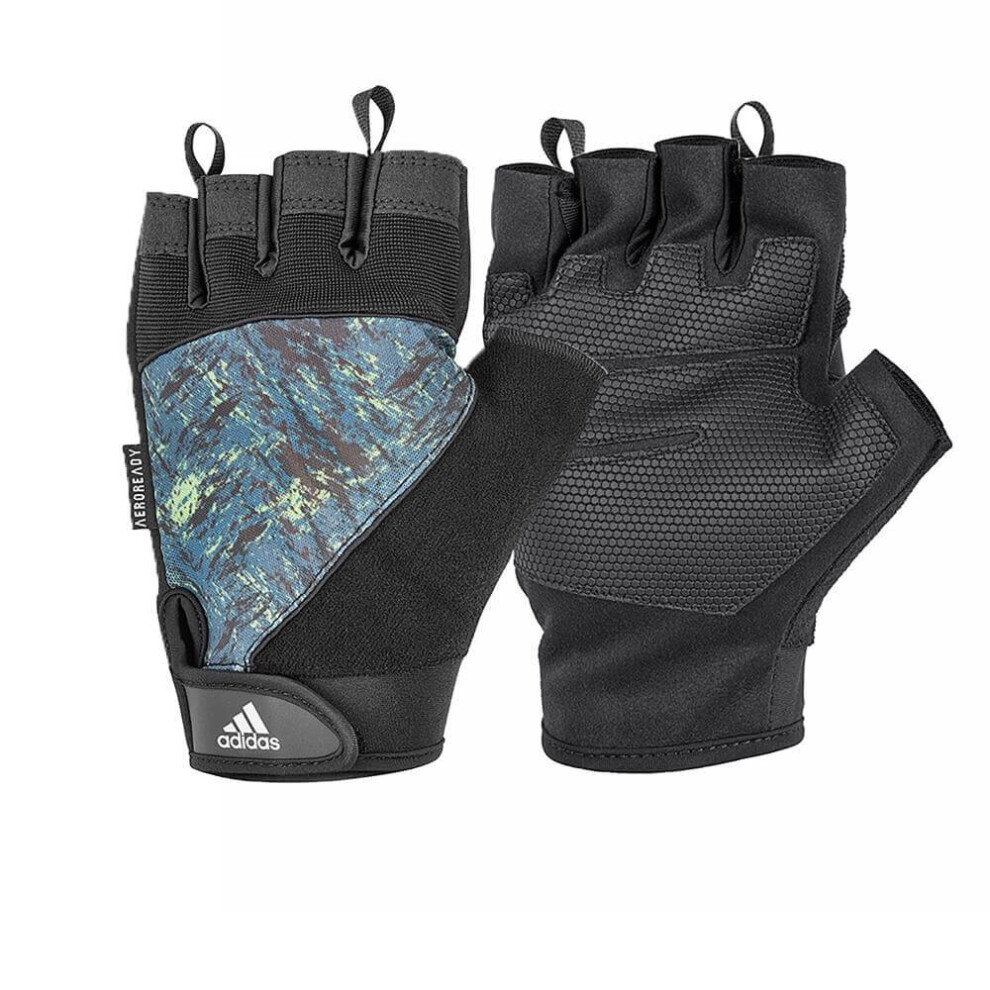 Adidas (, S) Half Finger Performance Weight Lifting Gloves Training Blue