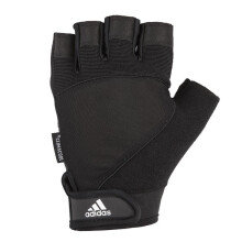 (Black, M) Adidas Half Finger Performance Weight Lifting Gloves Training