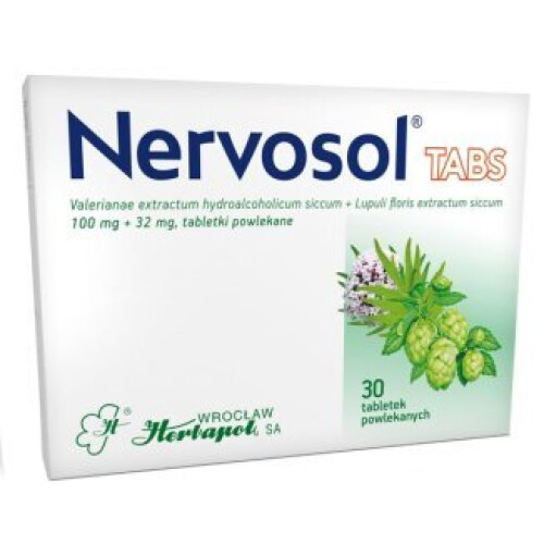 Nervosol Tabs 100 mg + 32 mg, 30 Tablets - Comprehensive Nervous System Support Formula