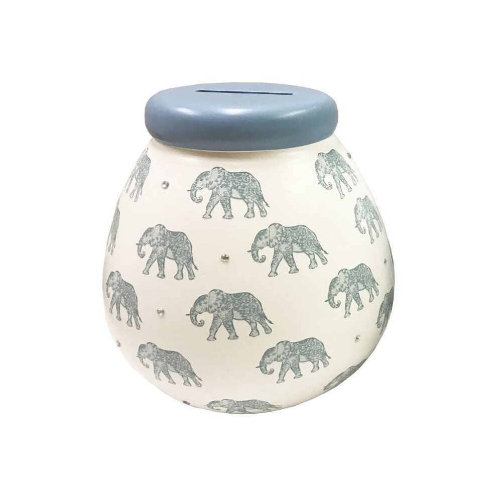 Elephant Pattern Pots of Dreams Money Pot Save Up & Smash Money Box Gift