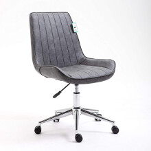 Vintage Grey PU Leather Stressless Office Home Comfortable Chair, Best