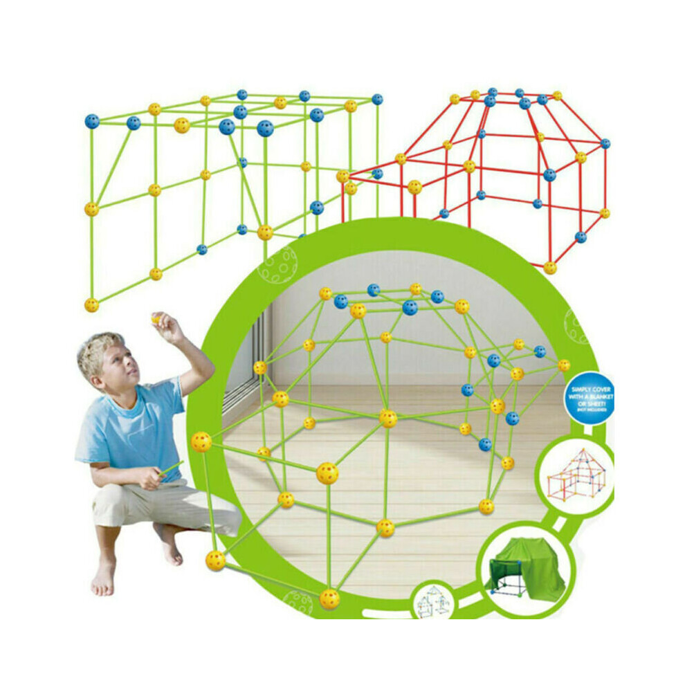 87 Pcs Build Your Own Den Set DIY Kids Present Fort Construction Building Toy-image-OPC-P6XMJGF-NEW