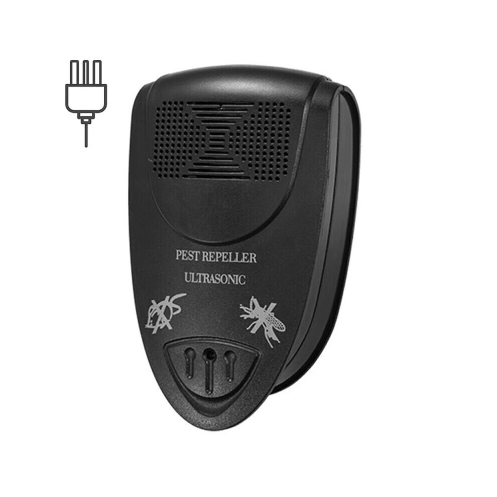 (Black, UK Plug) Electronic Ultrasonic Cockroach Mosquito Mouse Rat Rodent Mice Bug Pest Repeller-image-OPC-P6XMJYC-NEW