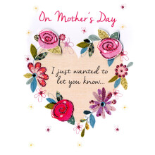 On Mother's Day Card Just To Say Embellished Mothers Day Greeting Cards