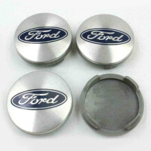 FORD ALLOY WHEEL CENTRE CAPS SILVER 54mm MONDEO FOCUS FIESTA ( 4 pcs )