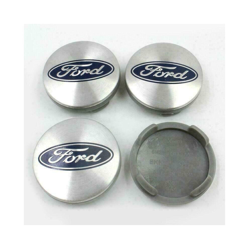 Ford Alloy Wheel Centre Caps Silver 54Mm Mondeo Focus Fiesta ( 4 Pcs )