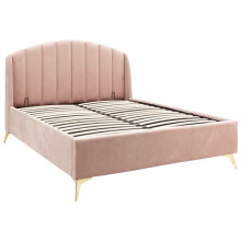 (Pink 5FT Kingsize 150cm) Pettine End Lift Ottoman Storage Bed Frame Only