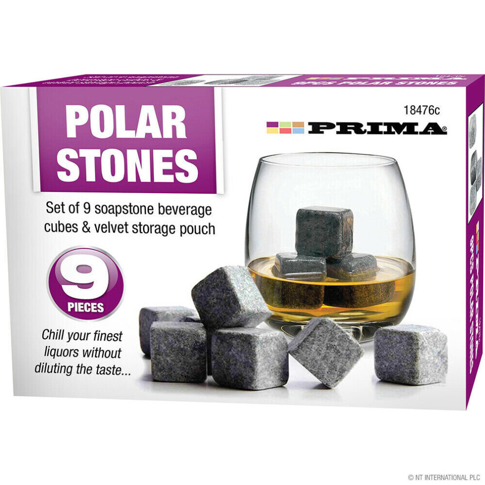 NEW 9 SOAPSTONE REUSABLE ICE CUBES