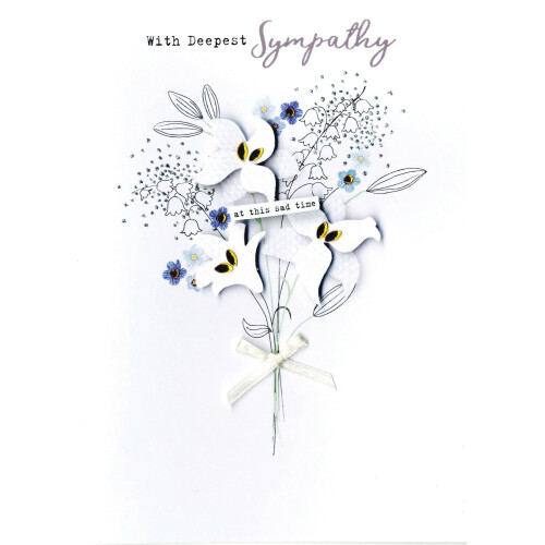 With Deepest Sympathy Irresistible Greeting Card Embellished Cards