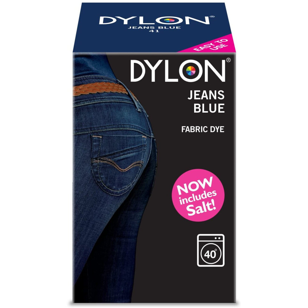 DYLON Jeans Blue Machine Dye 350g Includes Salt. Free Colour Guide