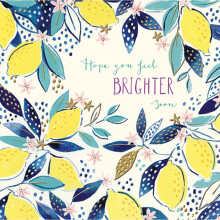 Feel Brighter Get Well Greeting Card By The Curious Inksmith Greetings Cards
