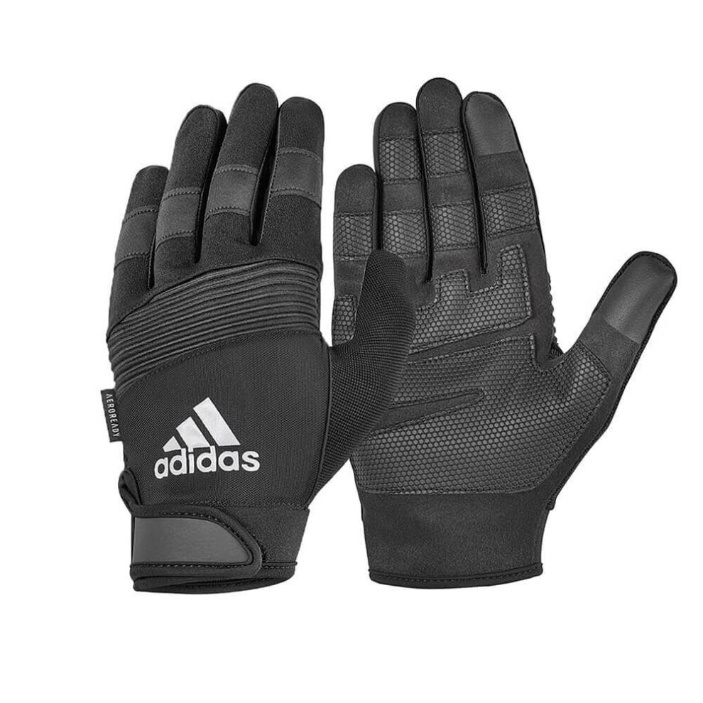 Adidas (, S) Full Finger Performance Gloves Weight Lifting Gym Fitness Exercise Workout Black