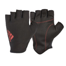 (Red, XL) Adidas Half Finger Essential Gloves Weight Lifting Gym Exercise Fitness Workout