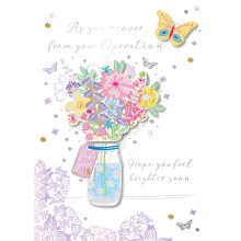 Get Well After Operation Embellished Greeting Card By Talking Pictures Cards