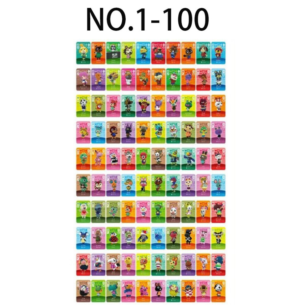 (NO.1-100) Animal Crossing Amiibo Mini NFC TAG Cards NO.1-400 Series