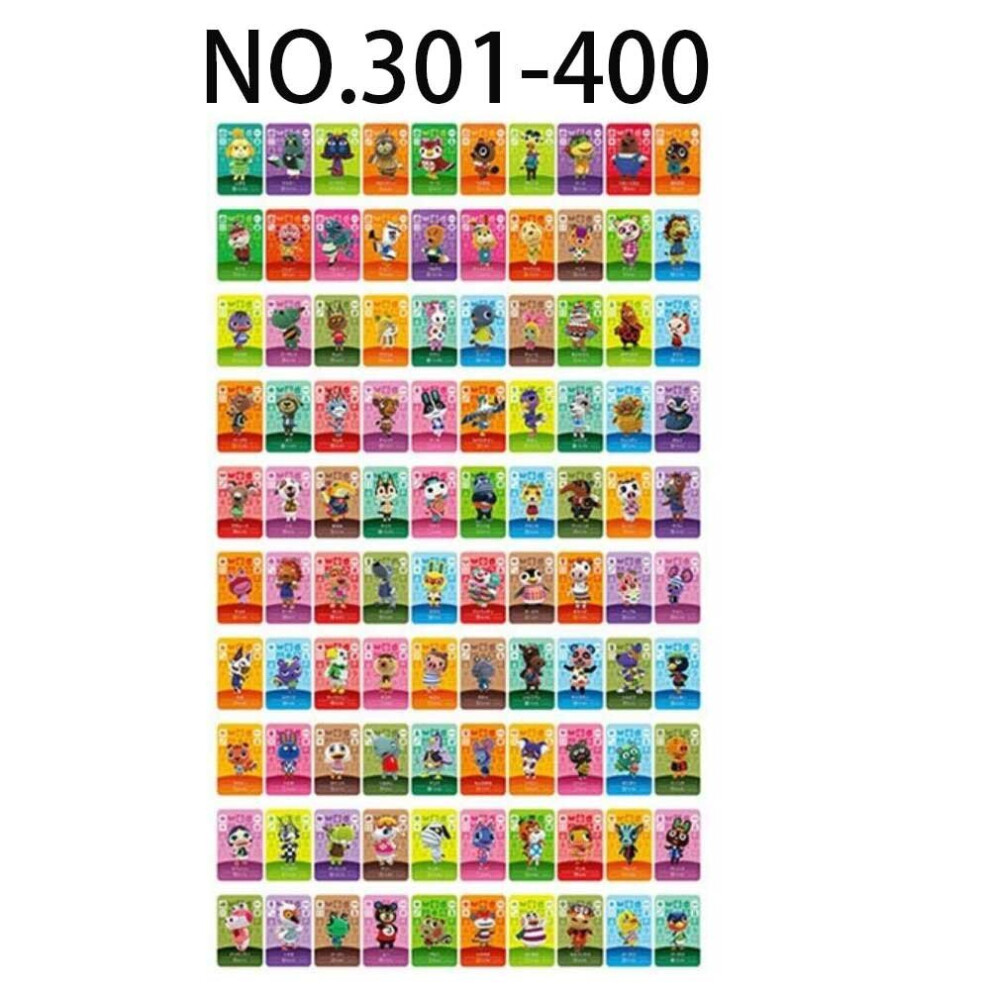 (NO.301-400) Animal Crossing Amiibo Mini NFC TAG Cards NO.1-400 Series