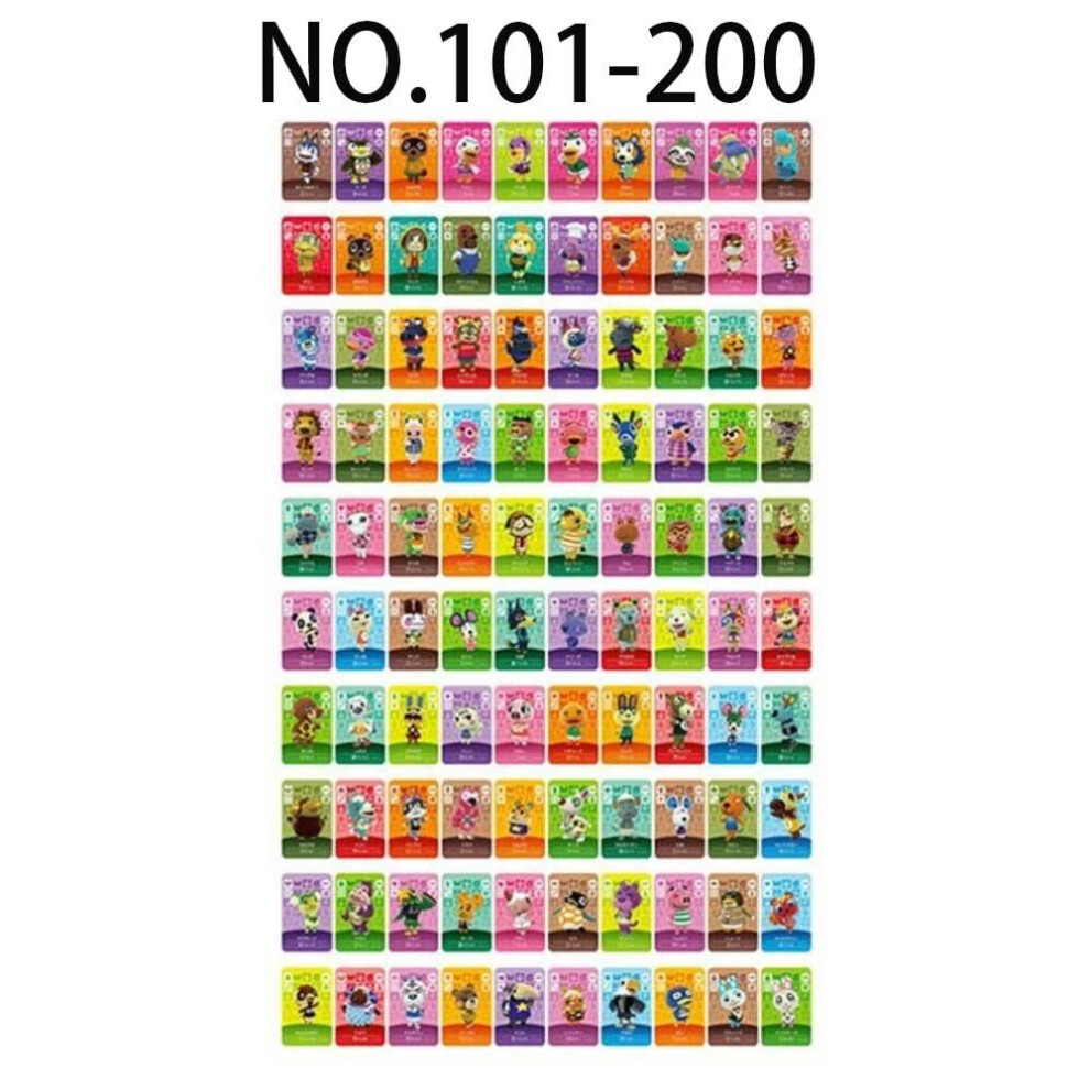 (NO.101-200) Animal Crossing Amiibo Mini NFC TAG Cards NO.1-400 Series