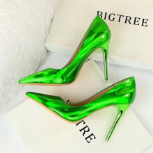 (Black) 2020 Women Fetish Women 10.5cm High Heels Plus Size 43 Stripper Scarpins Glossy Pumps Stiletto Wedding Bridal Party Prom Shoes