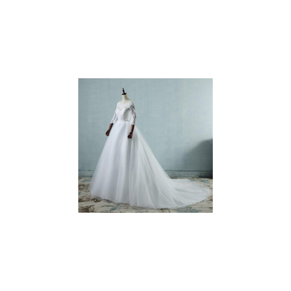 (Ivory) ZJ9091 2019 Sexy Lace Wedding Dresses Sweetheart Ball Gowns Bridal Dress With Train High Quality New Plus Size 16 18 20 22 24 26-image-OPC-P6XQTCG-NEW