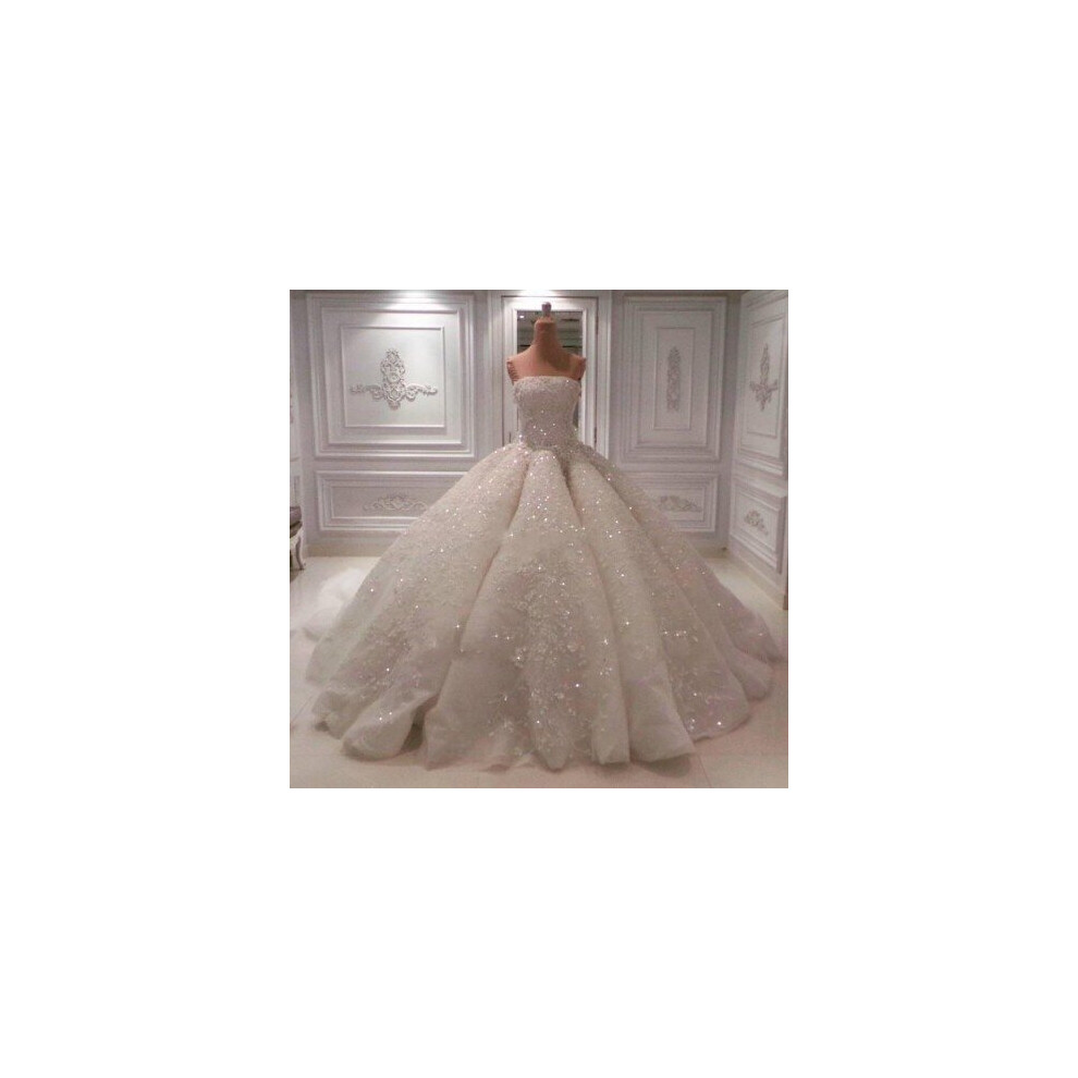 (Pink) robe de mariee Bridal Gown Fashion Vestidos Noiva Saudi Arabian Wedding Dress Appliques Beaded trouwjurk Wedding Gowns Backless-image-OPC-P6XR6RV-NEW