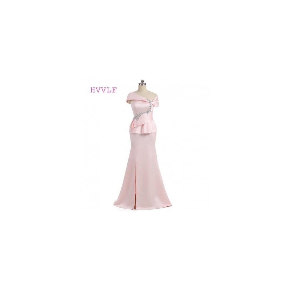 (same as the photos) Plus Size Pink Mother Of The Bride Dresses Mermaid Cap Sleeves Satin Beaded Wedding Party Dress Mother Dresses For Wedding-image-OPC-P6XR86G-NEW