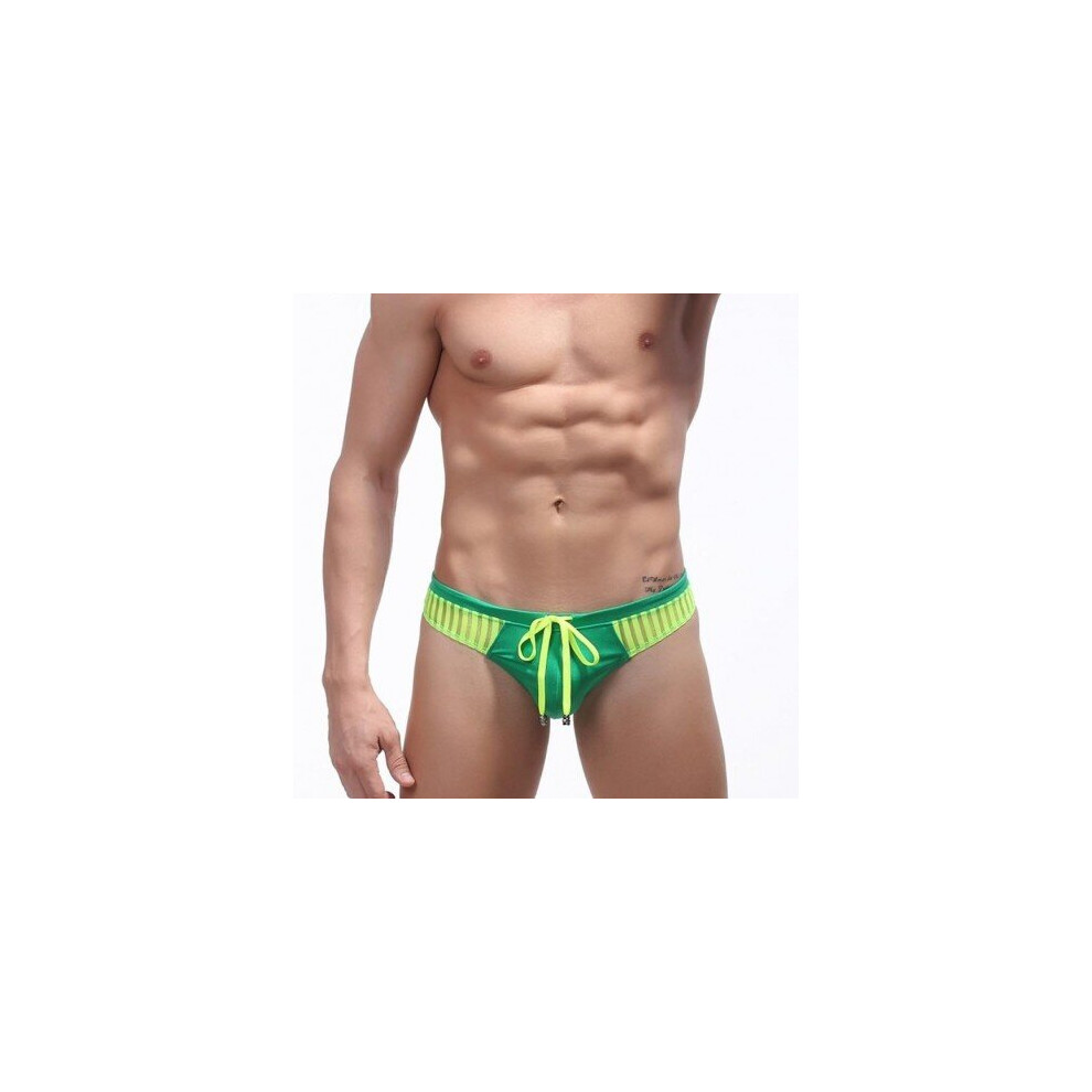 (S, rose red) Swimwear Men Thongs Beach Shorts Sexy Mesh G String Low Waist Bikini Underwear Tanga hombre Male G-String cuecas Striped-image-OPC-P6XRGBN-NEW