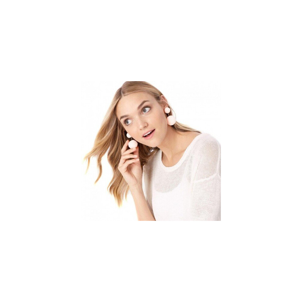 Photos - Earrings JUJIA 4 colors statement pom pom  color cotton ball stud Earrings for party fashion earring women wholesale