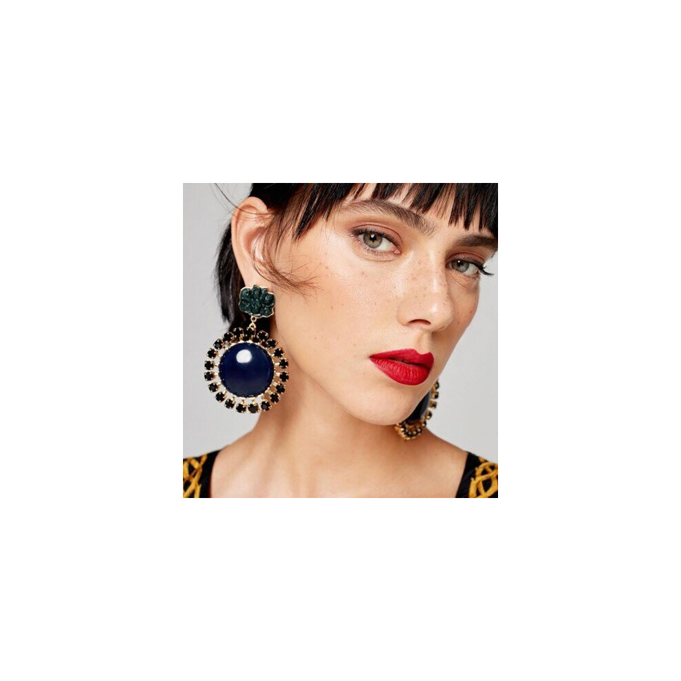 Photos - Earrings JUJIA Big Maxi Statement Drop Dangle  Women Jewelry Boho Round Pendant  Accessories
