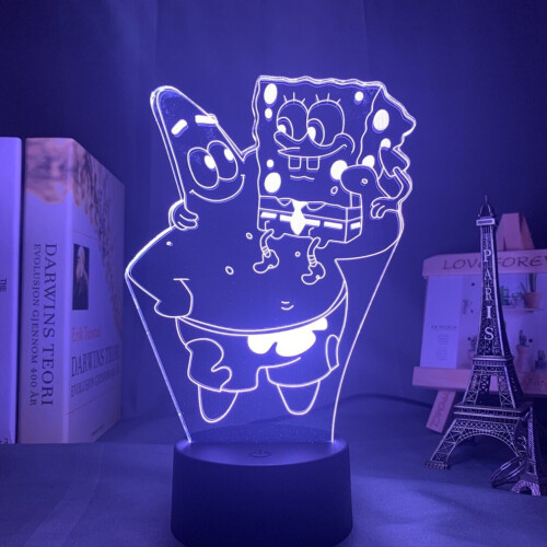 Spongebob Patrick 3D LED Night Light Kids Bedroom Table Lamp