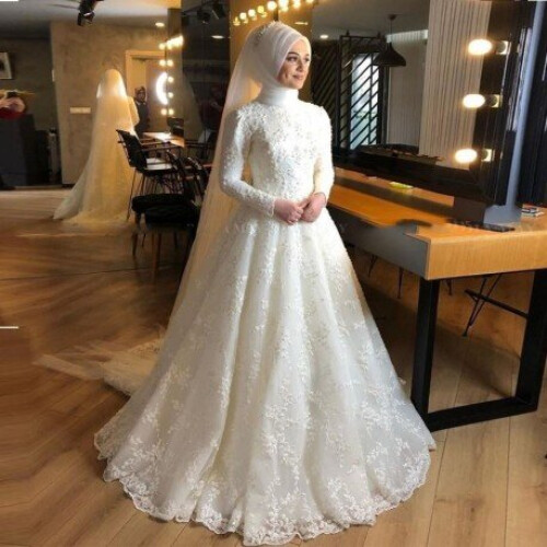 Muslim Wedding Dress With Timeless Ivory Look