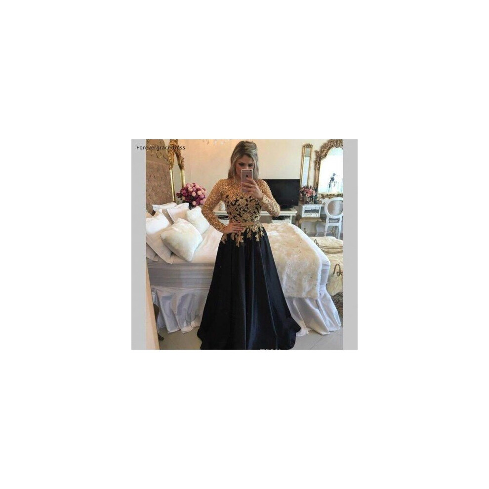 (White) 2019 Mother of the Bride Dresses Black Gold Lace Long Sleeves Formal Godmother Evening Wedding Party Guests Gown Plus Size-image-OPC-P6XSW6W-NEW