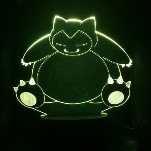 Snorlax USB 3D Anime Night Light Atmosphere LED Table Lamp